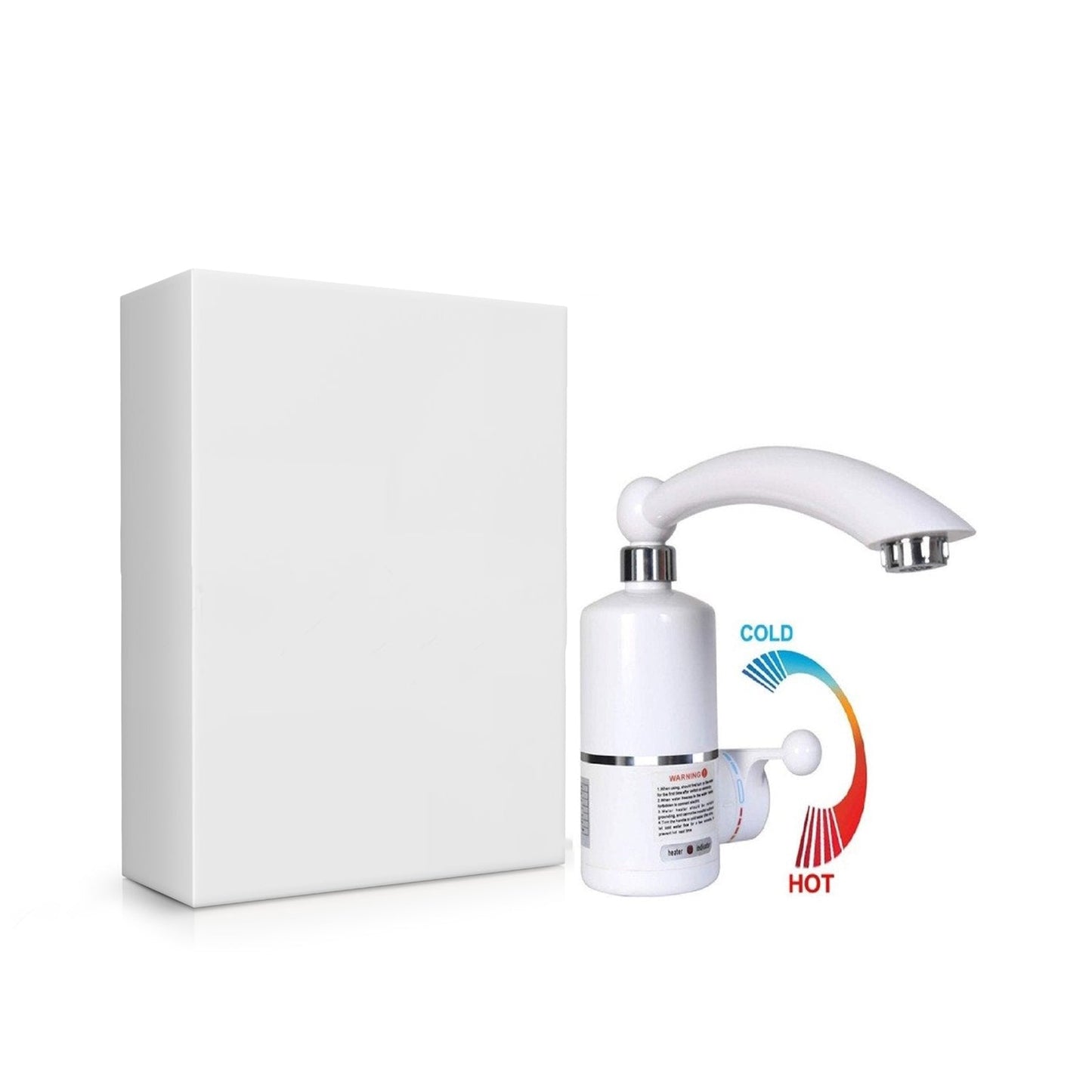 Wukusy 1684 instant heating electric water heater faucet tap for home improvement, showing the sleek faucet design and heating components.