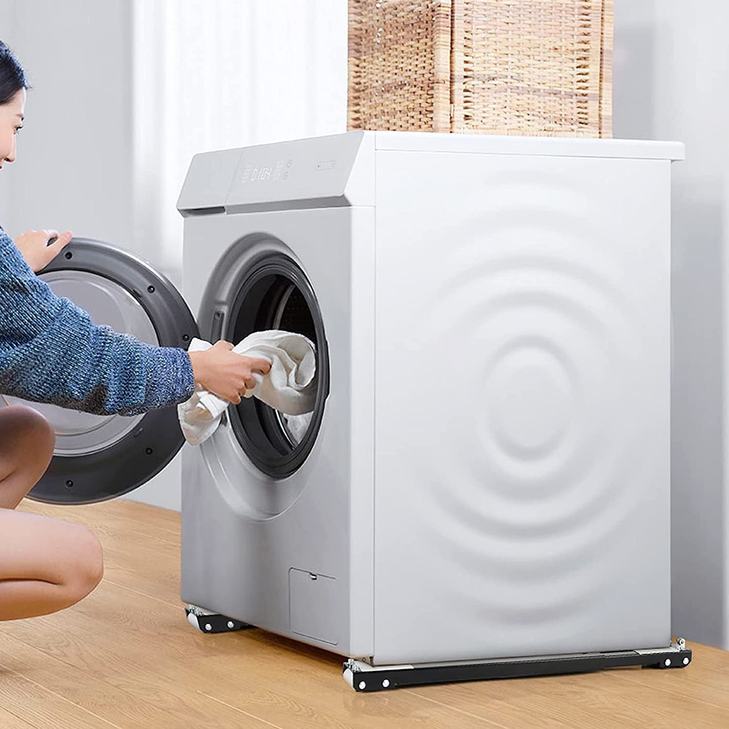 Set of two heavy-duty Wukusy castor wheels for furniture moving, featuring durable construction and smooth rolling action.