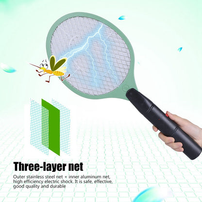 Wukusy rechargeable electric mosquito killer racket with handheld design, ideal for indoor insect control and fly swatting.