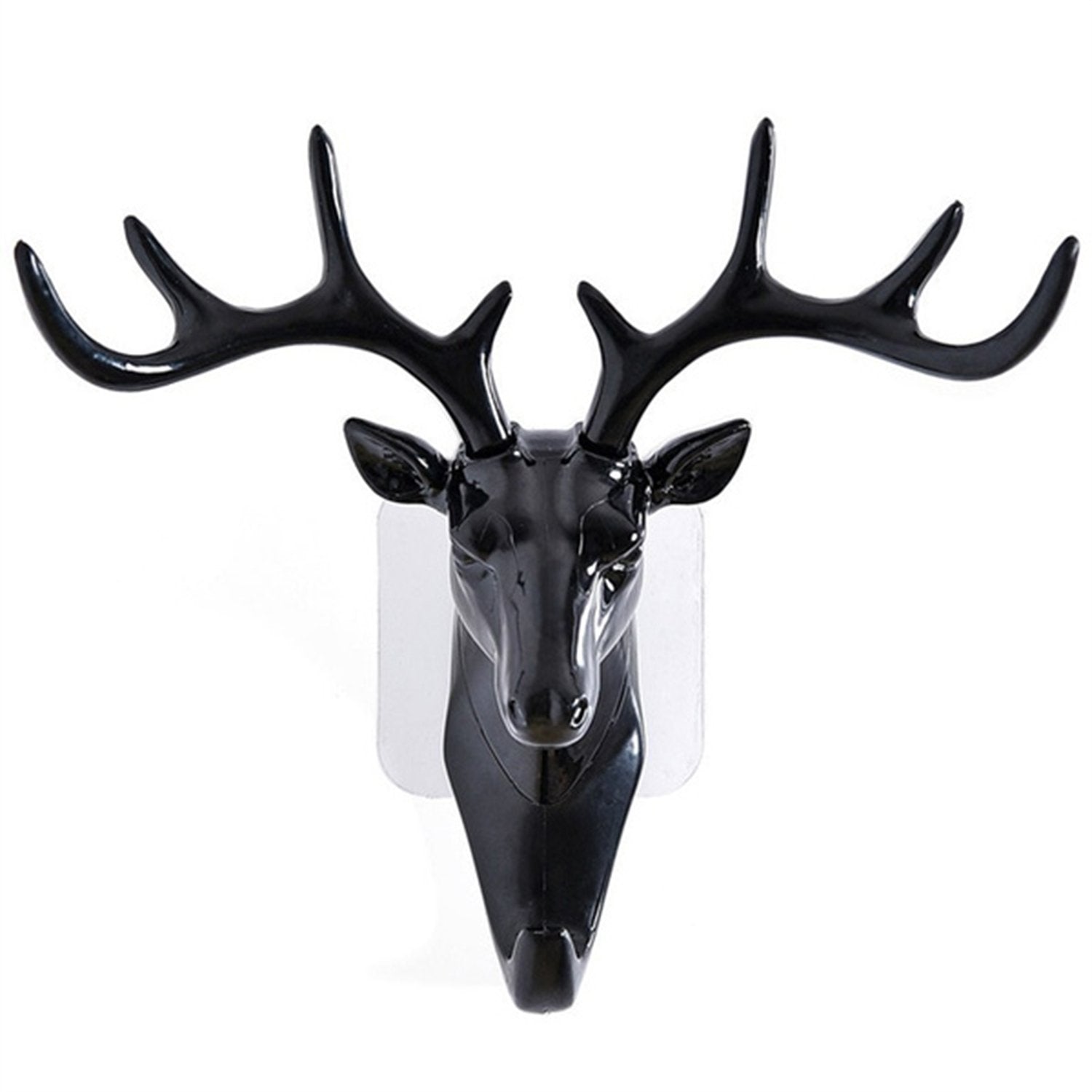 Wukusy deer head self-adhesive wall and door hook hanger for home improvement, featuring a decorative deer head design.