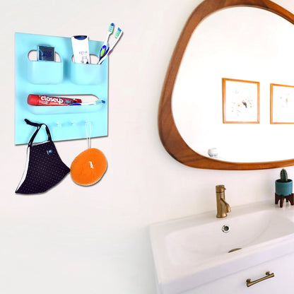 Wukusy 1750 plastic unbreakable soap dish and toothbrush holder for bathroom organization, durable and easy to clean.