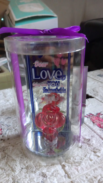 Wukusy romantic rose-shaped gift showpiece for home decoration, ideal for Valentine's Day, anniversary, wedding, or birthday celebrations.
