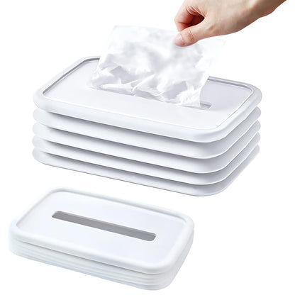 Wukusy silicone tissue holder for bathroom, office, car, and bedroom, featuring a simple cylindrical cube design for tissue storage.