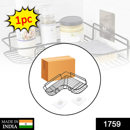 Wukusy 1759 self-adhesive kitchen and bathroom corner shelf organizer for storage and space-saving home improvement.