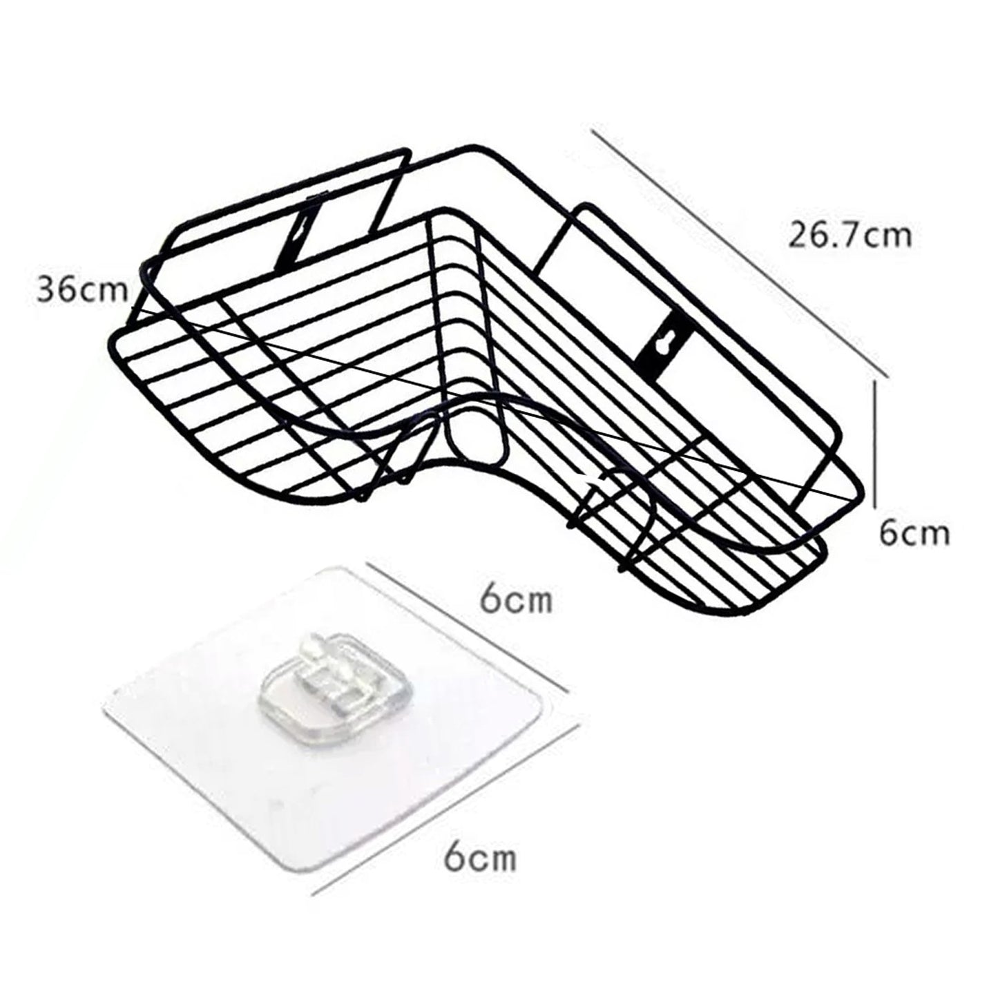 Wukusy 1759 self-adhesive corner shelf organizer for kitchen and bathroom, stainless steel storage rack with multiple tiers