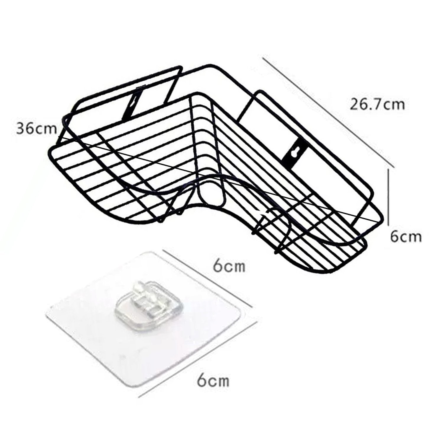 Wukusy 1759 self-adhesive corner shelf organizer for kitchen and bathroom, stainless steel storage rack with multiple tiers