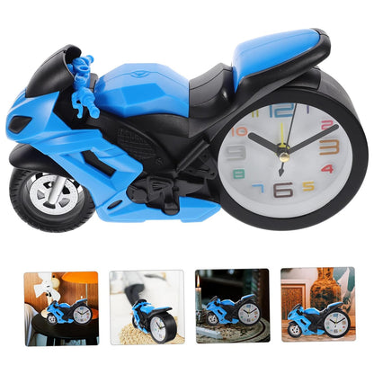 Wukusy retro motorcycle alarm clock with motorbike engine design, desktop decor, perfect as a kids gift for home improvement.