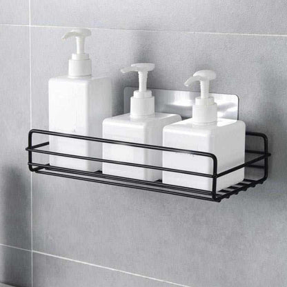 Wukusy multipurpose wall mount metal bathroom shelf and rack for home and kitchen storage, shown installed on a wall.