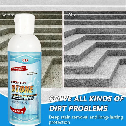 Wukusy stone stain remover and cleaner for marble and patio surfaces, 75ml, with crystal plating agent for polishing and restoring stone.