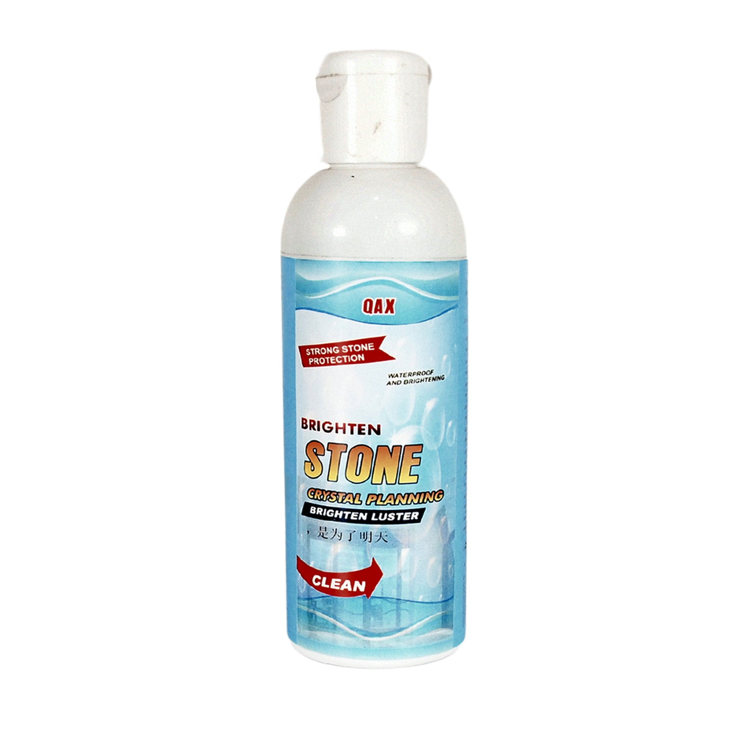 Wukusy stone stain remover and cleaner for marble and stone surfaces, with crystal plating agent for kitchen and patio use.