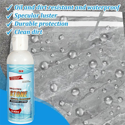 Wukusy stone stain remover and cleaner for marble and stone surfaces, with crystal plating agent for kitchen and patio use.