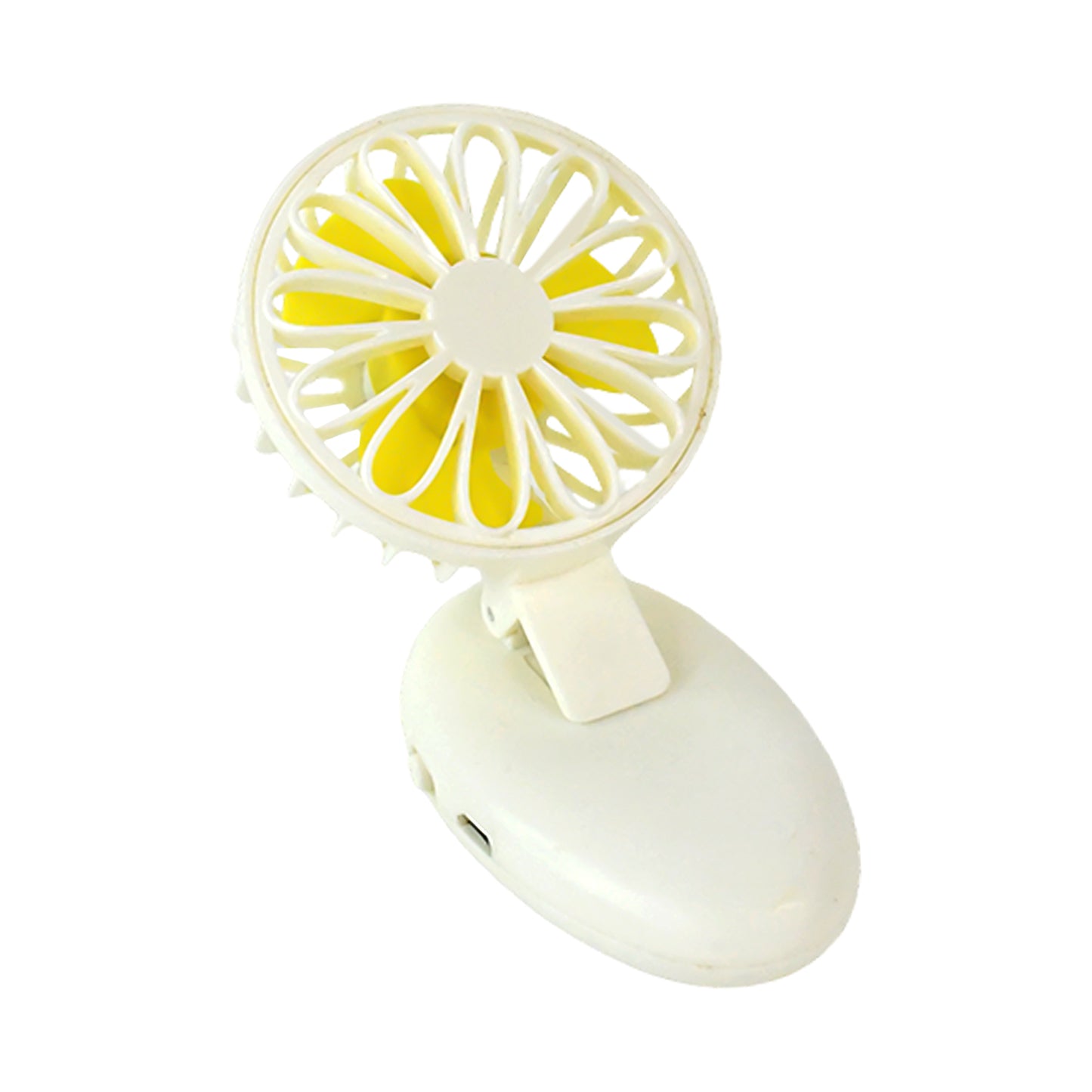 Wukusy portable mini USB handheld fan for home, office, travel, and outdoor use, compact rechargeable fan in black.