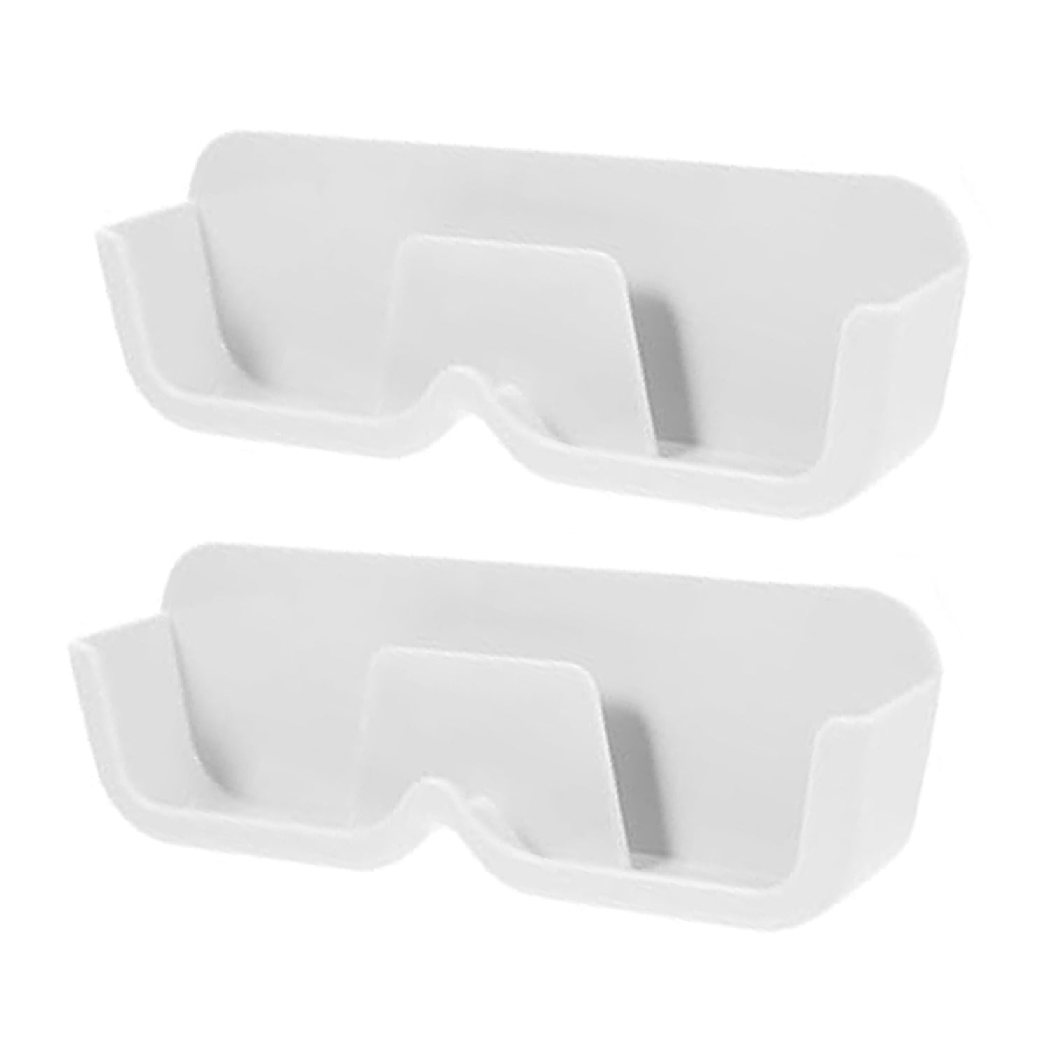 Wukusy wall-mount sunglass organizer with two storage boxes and double-sided adhesive stickers, ideal for bedroom or showcase display.