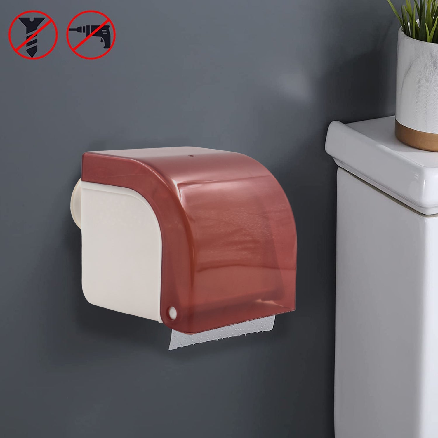 Wukusy 1789 Wall Tissue Holder for holding tissues used for hand cleaning and wiping in home improvement spaces.