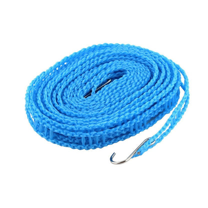 Wukusy 190 Clothesline Drying Nylon Rope with Hooks for indoor and outdoor laundry drying, durable home improvement tool