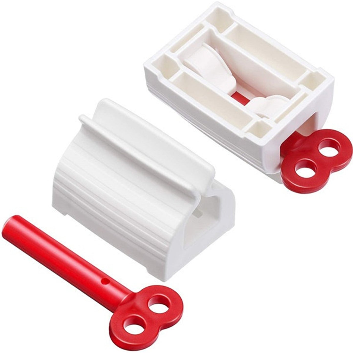 Wukusy 2514 rolling tube toothpaste squeezer and holder stand for easy toothpaste dispensing and storage at home.