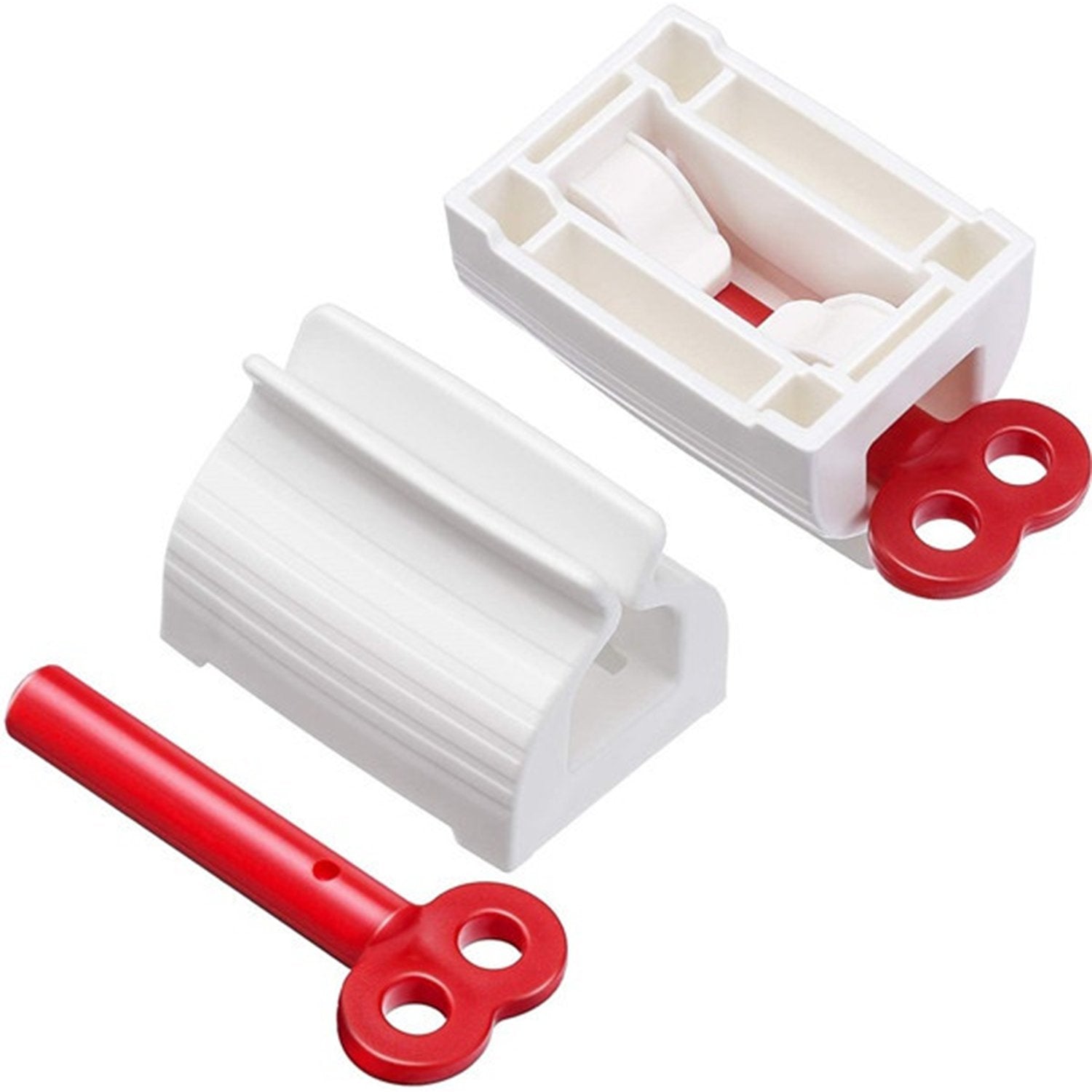 Wukusy 2514 rolling tube toothpaste squeezer and holder stand for easy toothpaste dispensing and storage at home.