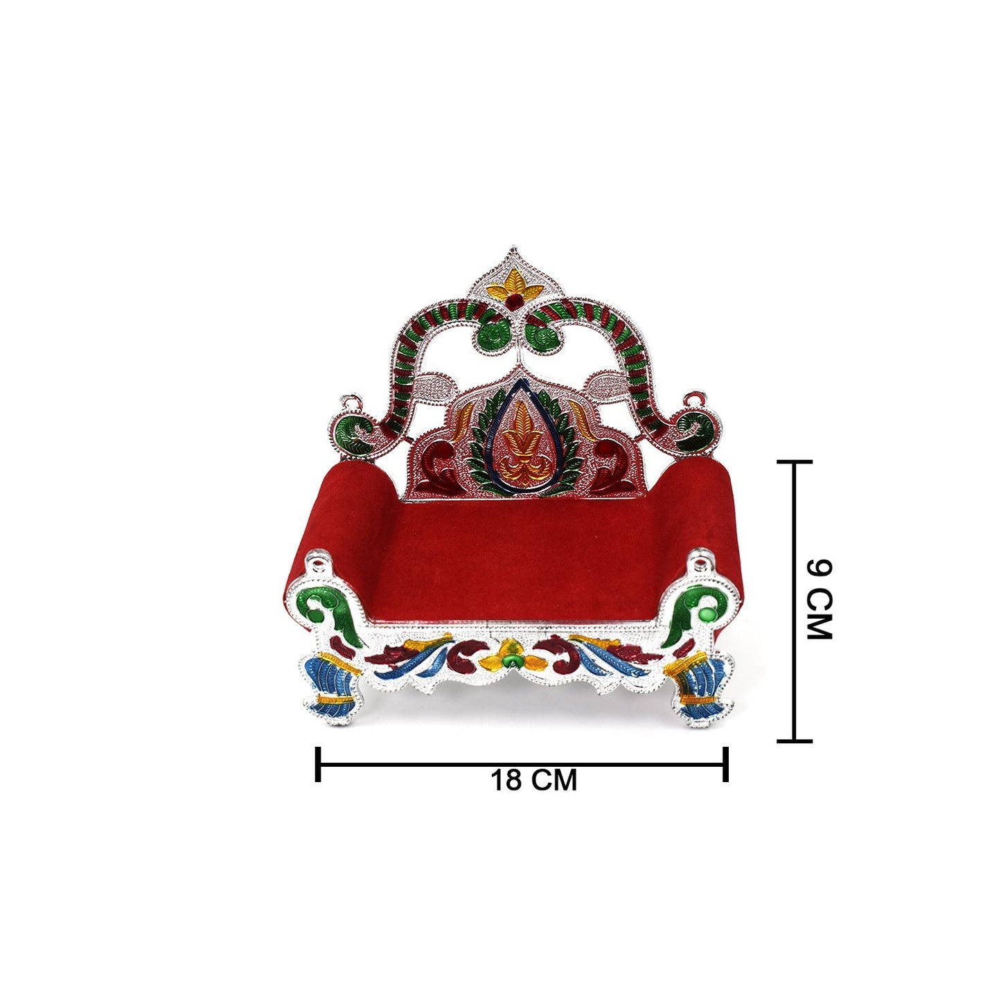 Wukusy Big Singhasan Bal Gopal home decor throne for placing gods sculptures in household and official spaces.