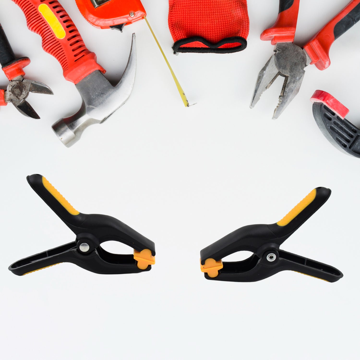 Wukusy 3-inch heavy-duty spring clamps set with two clips, ideal for home improvement projects and securing materials easily.