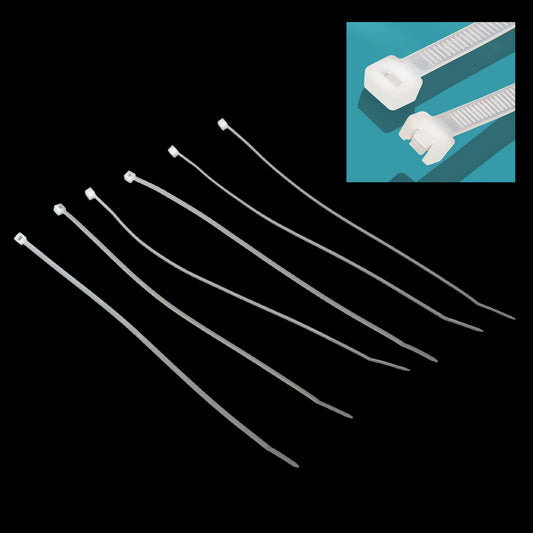 Wukusy heavy-duty nylon self-locking cable ties, 3.2x200mm, pack of 100, ideal for home improvement and wiring projects.
