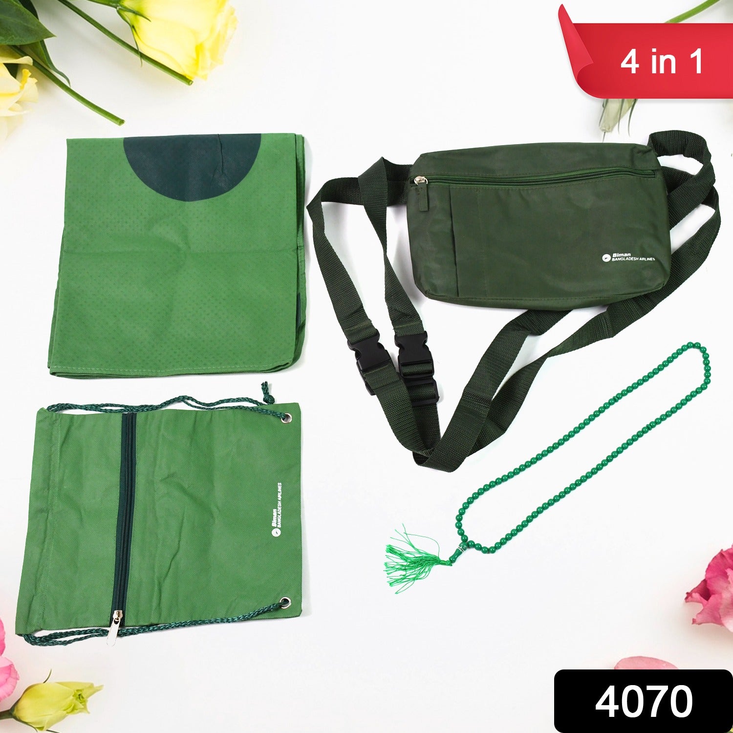 Wukusy 4-in-1 Shoulder Hajj Kit with four home improvement tools in a compact set, designed for versatile Hajj-related tasks.
