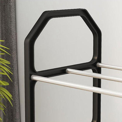 Wukusy 4-layer folding shoe rack for space-saving organization of shoes and footwear in home storage solutions