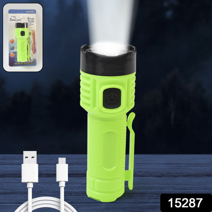 Wukusy 4-mode super bright LED torch with high lumens, fast charging, handheld flashlight for home improvement tasks.