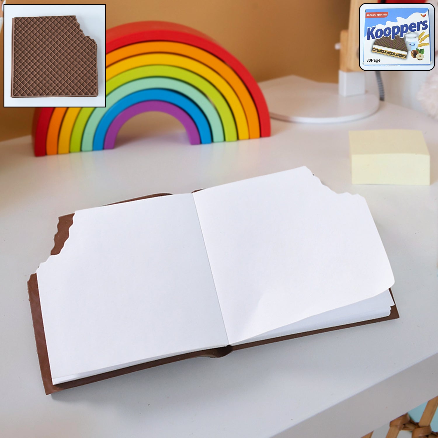 Wukusy Chocolate Dairy Notebook with chocolate scent, writing practice book for early learning, featuring premium chocolate-themed pages.
