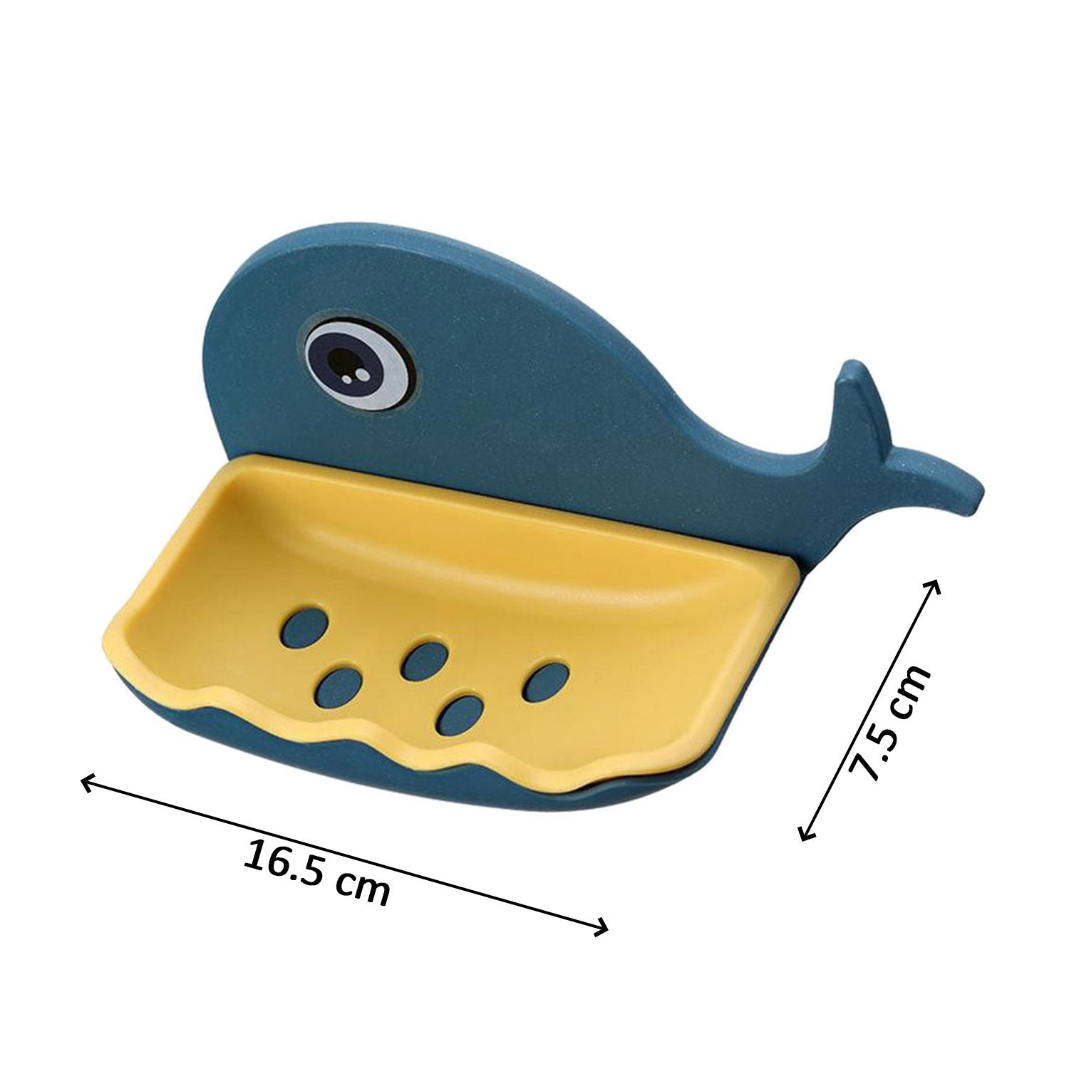 Wukusy fish-shaped soap dish holder, waterproof and wall-mounted, pack of 2, ideal for bathroom home improvement.