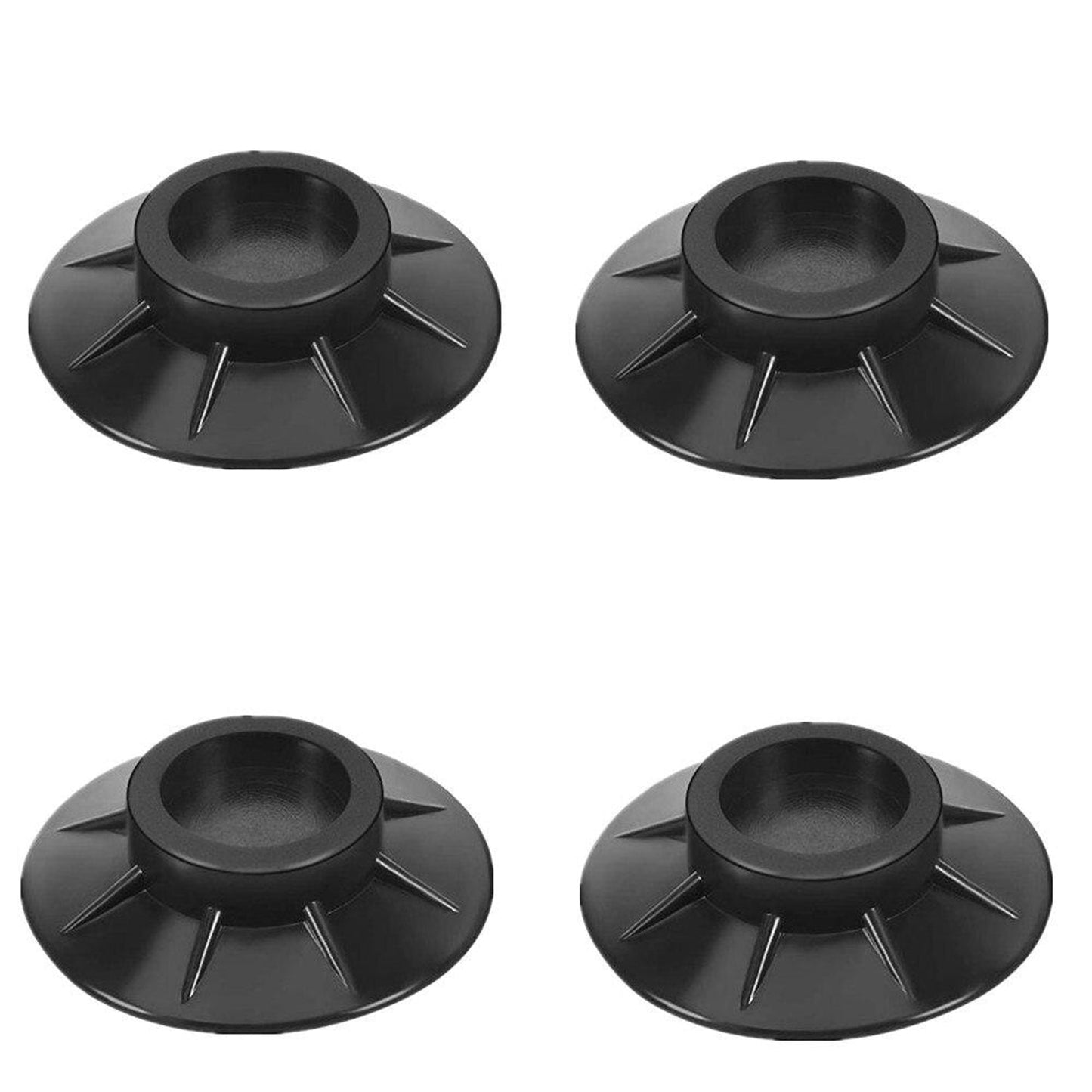 Wukusy 4-piece furniture vibration pads supporting tables and stools in home and office settings, reducing noise and movement.
