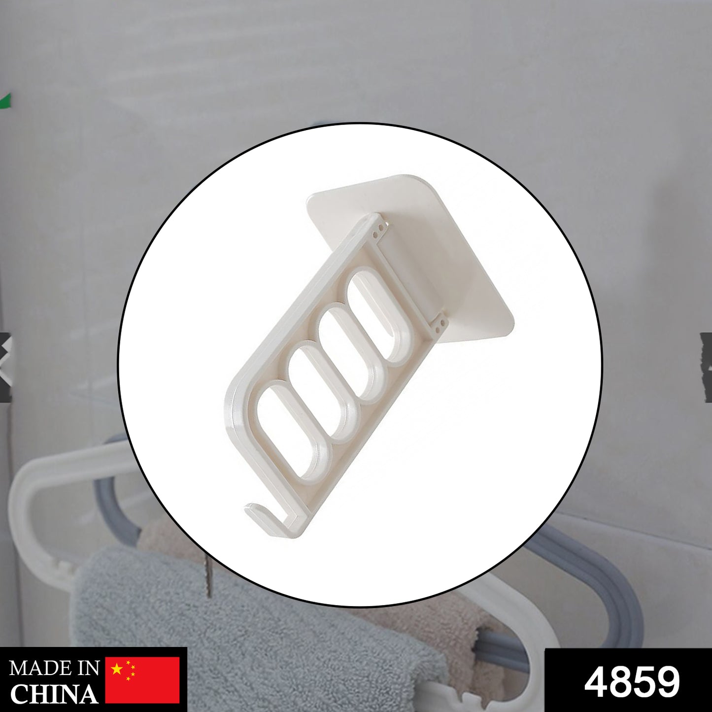Wukusy single door hook for bathroom, kitchen, or bedroom cubicle, mounted on a door for hanging towels or accessories.
