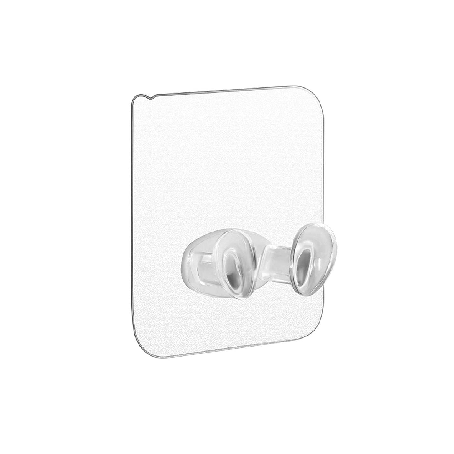 Wukusy 4861 transparent multi-function wall storage hooks for home improvement, mounted on a wall for organizing items.