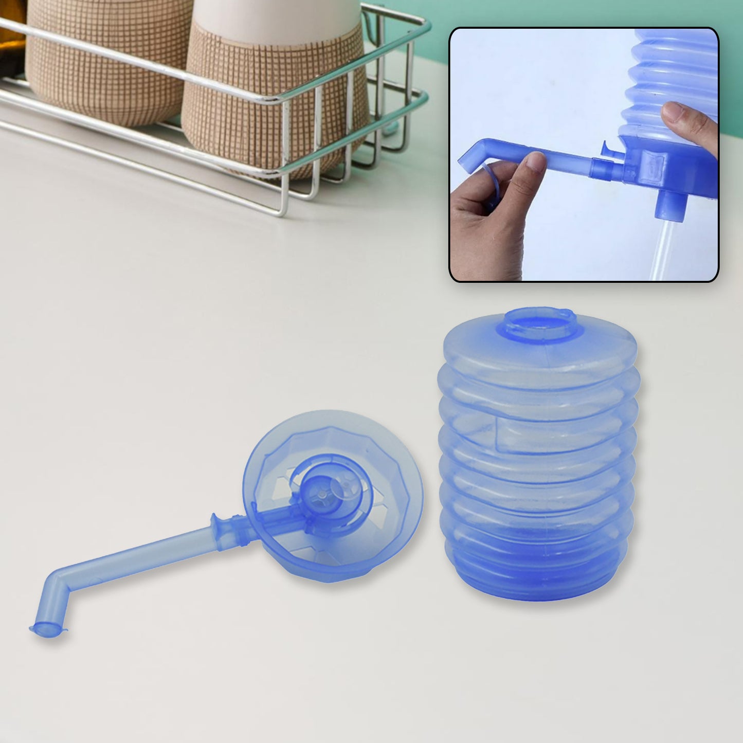 Wukusy household water pressure device and manual water pump for household use, featuring hand press dispenser and practical design.