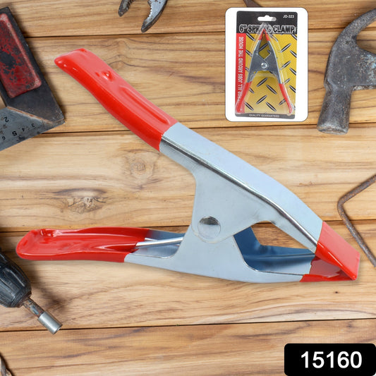 Heavy-duty 6-inch metal spring clamp from Wukusy, ideal for home improvement projects and securing materials tightly.