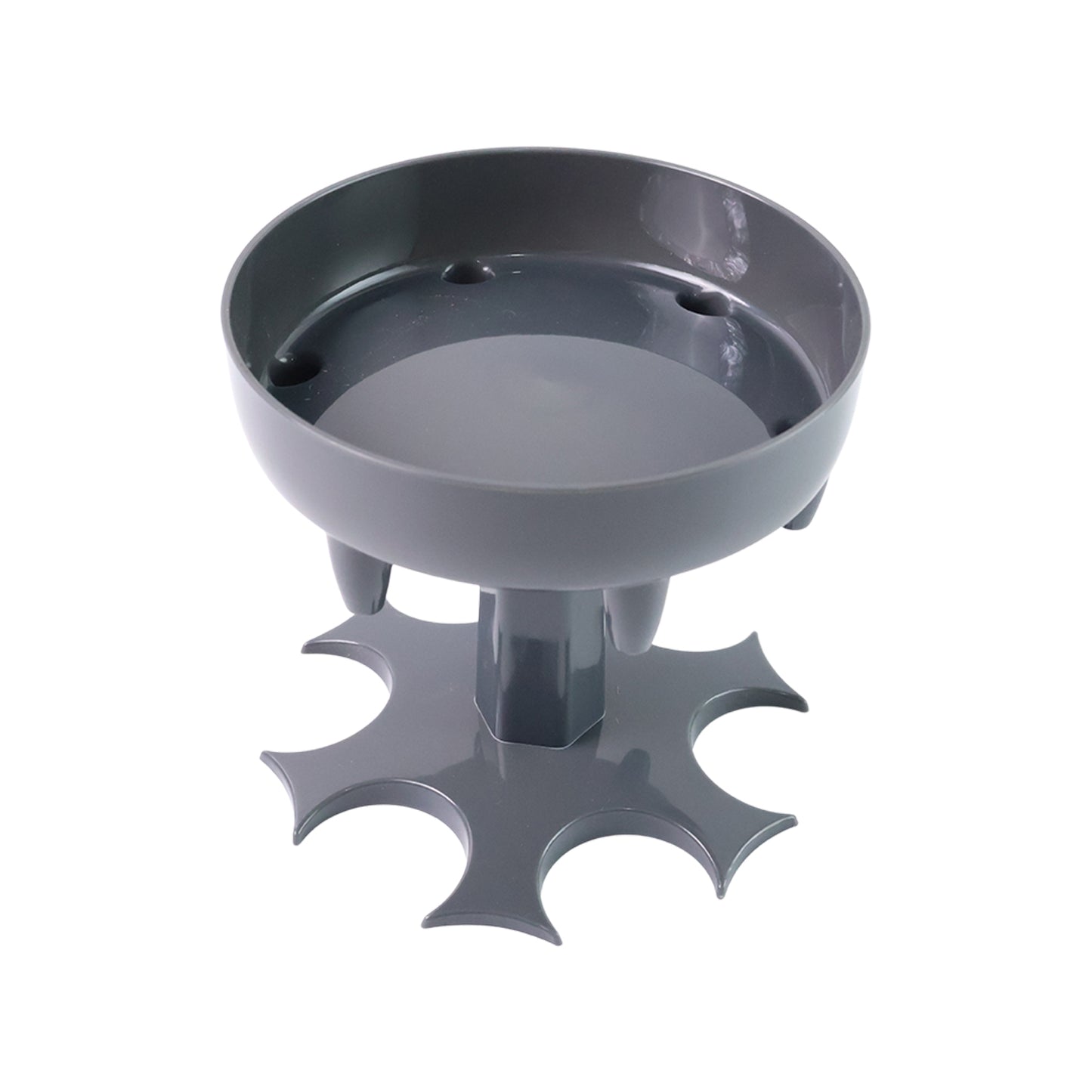Wukusy 6-port drink dispenser stand for home improvement, made of durable material, holding multiple beverage containers securely.