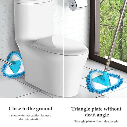 Wukusy 6001 stainless steel triangle mop for cleaning dusty and wet floors, surfaces, and tiles in home improvement projects.