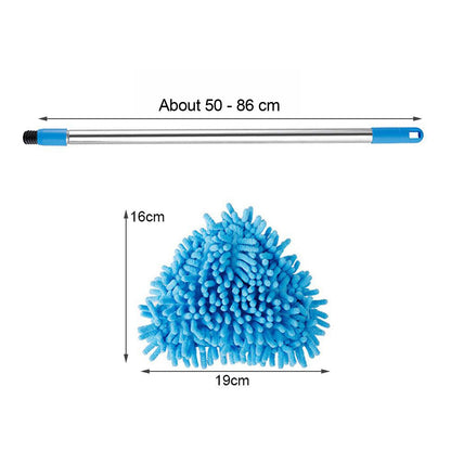 Wukusy 6001 stainless steel triangle mop for cleaning dusty and wet floors and tiles in home improvement projects.