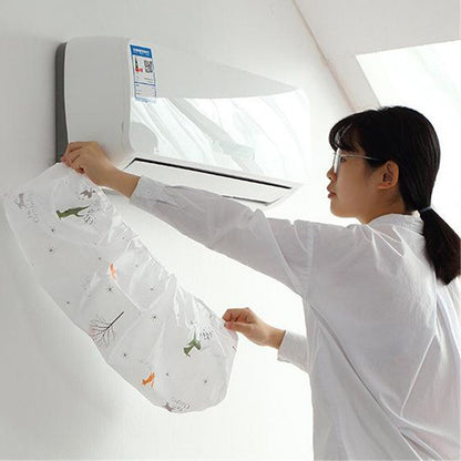 Wukusy waterproof folding air conditioning dust cover for home improvement, protects AC units from dust and moisture.