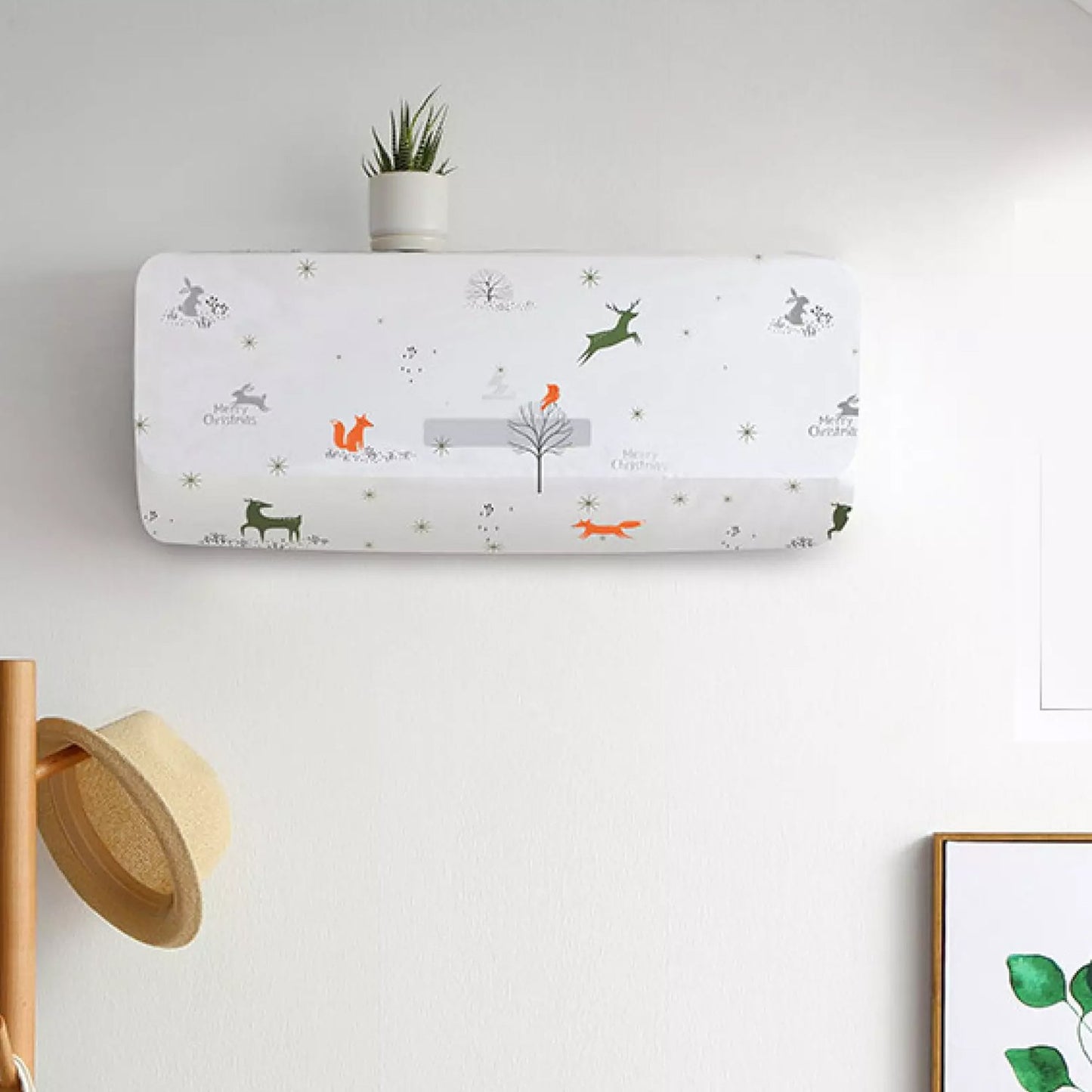 Wukusy waterproof folding air conditioning dust cover for home improvement, protecting AC units from dust and moisture.