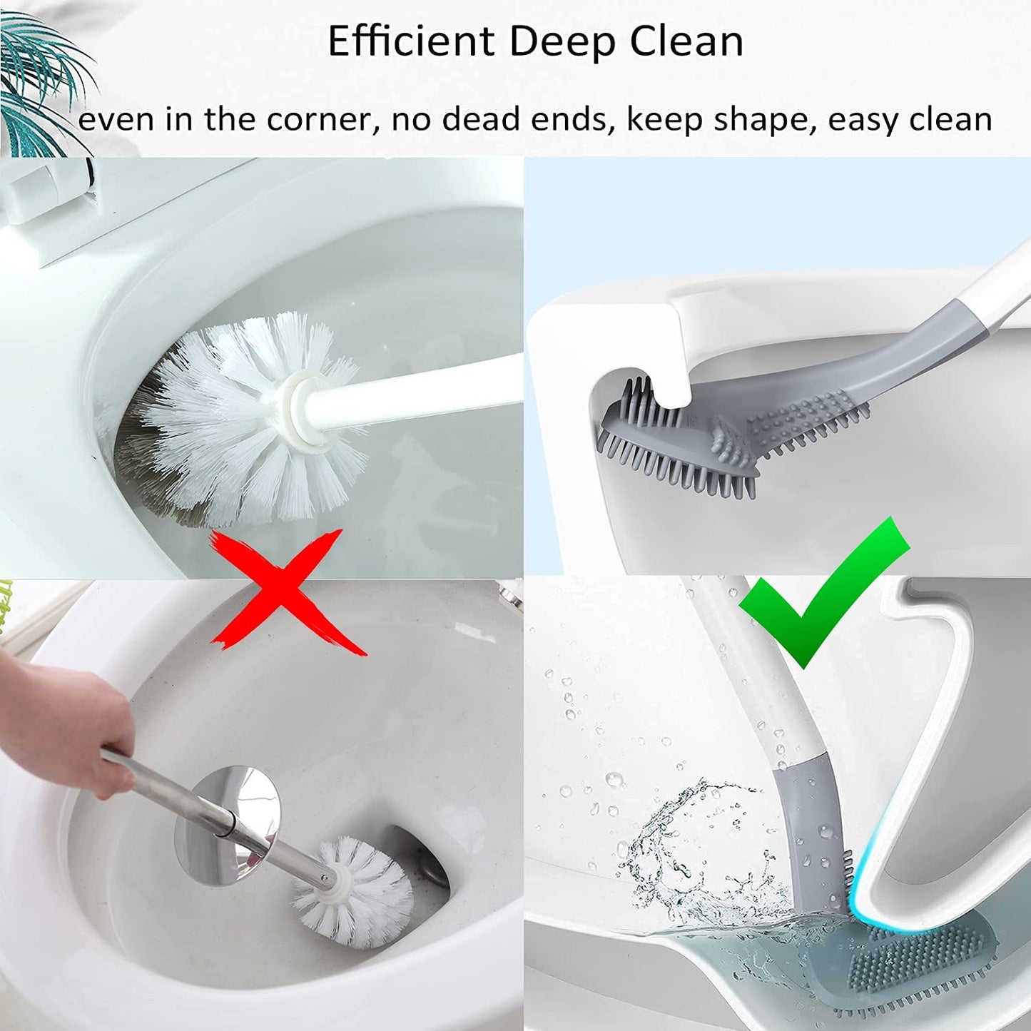 Wukusy golf-shaped toilet cleaner brush for bathroom cleaning, featuring a durable handle and compact design for effective hygiene.