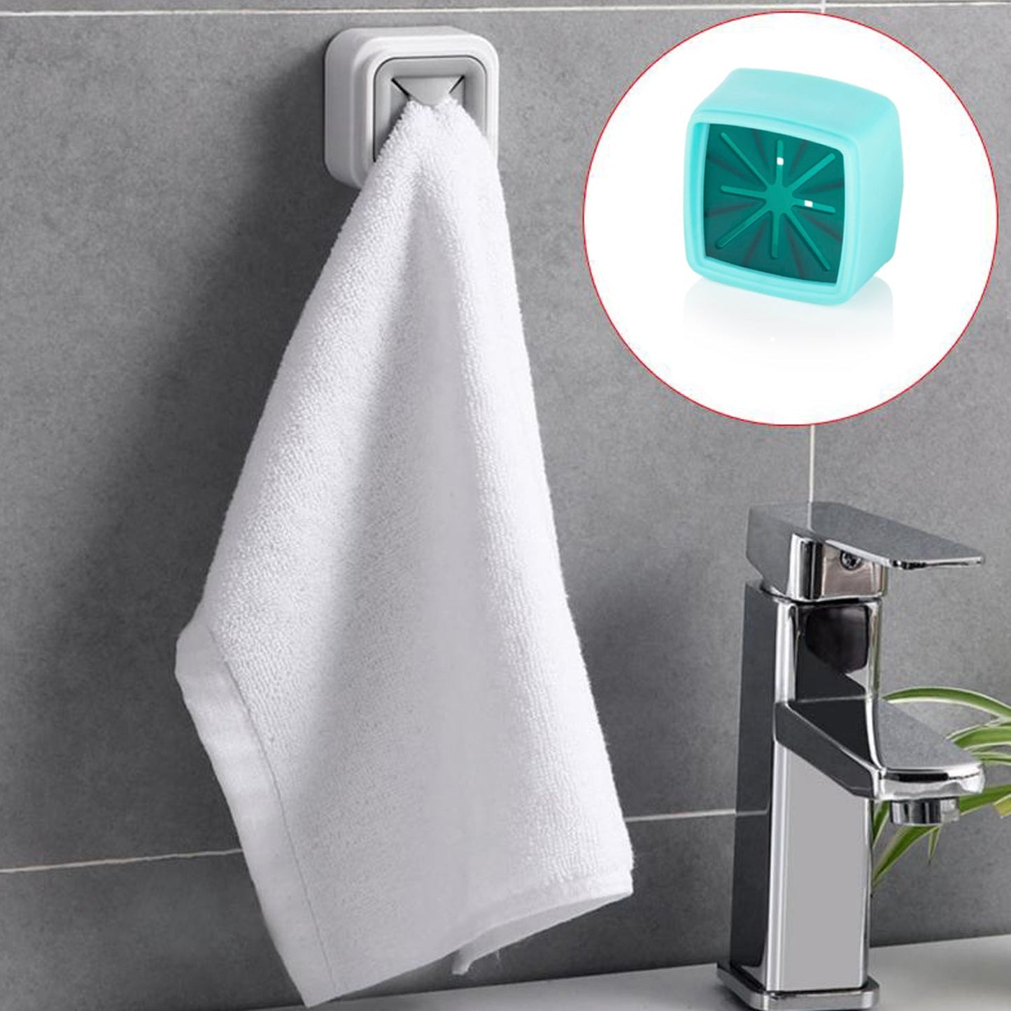Wukusy 4-piece towel holder set for bathroom, featuring hooks and bars for hanging and organizing towels easily.