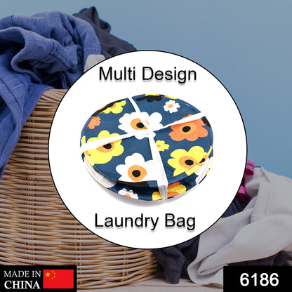 Wukusy Canvas Laundry Bag for toy and laundry storage, featuring a durable fabric design for home organization.