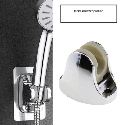 Wukusy adjustable hand shower holder with fixing screws and bracket for bathroom, wall-mounted for secure shower accessory.