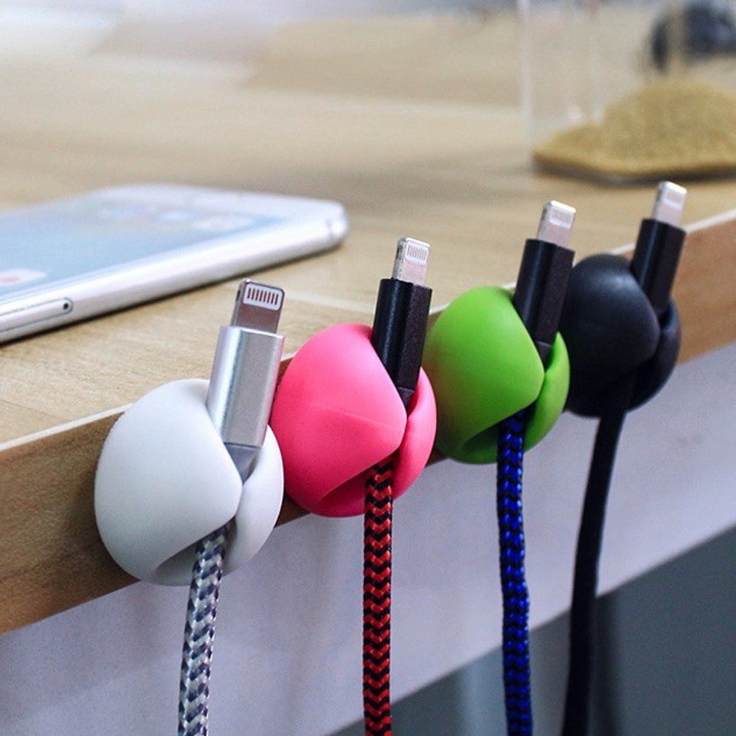 Wukusy 10-piece cable holder set for organizing and supporting various cables in home improvement projects.