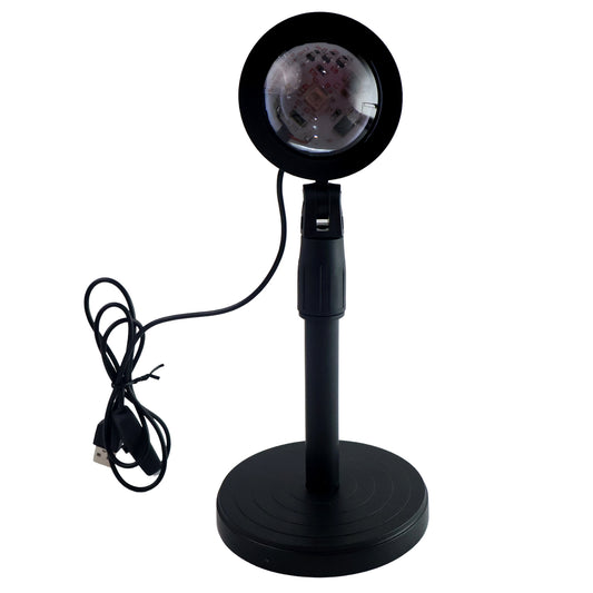 Wukusy Sunset Projection Lamp with 4 colors, LED night lights for home decor and relaxing sunset ambiance.
