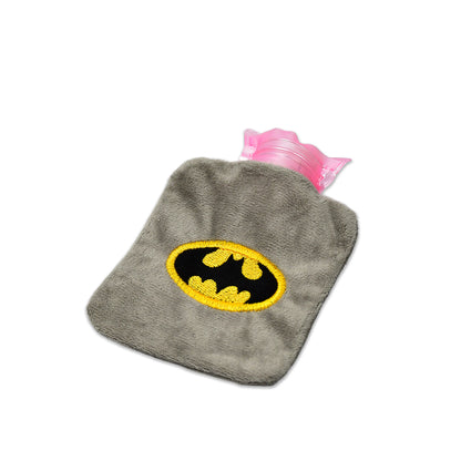 Wukusy Batman small hot water bag with cover for pain relief, neck, shoulder, hand, feet warmer, and menstrual cramps.