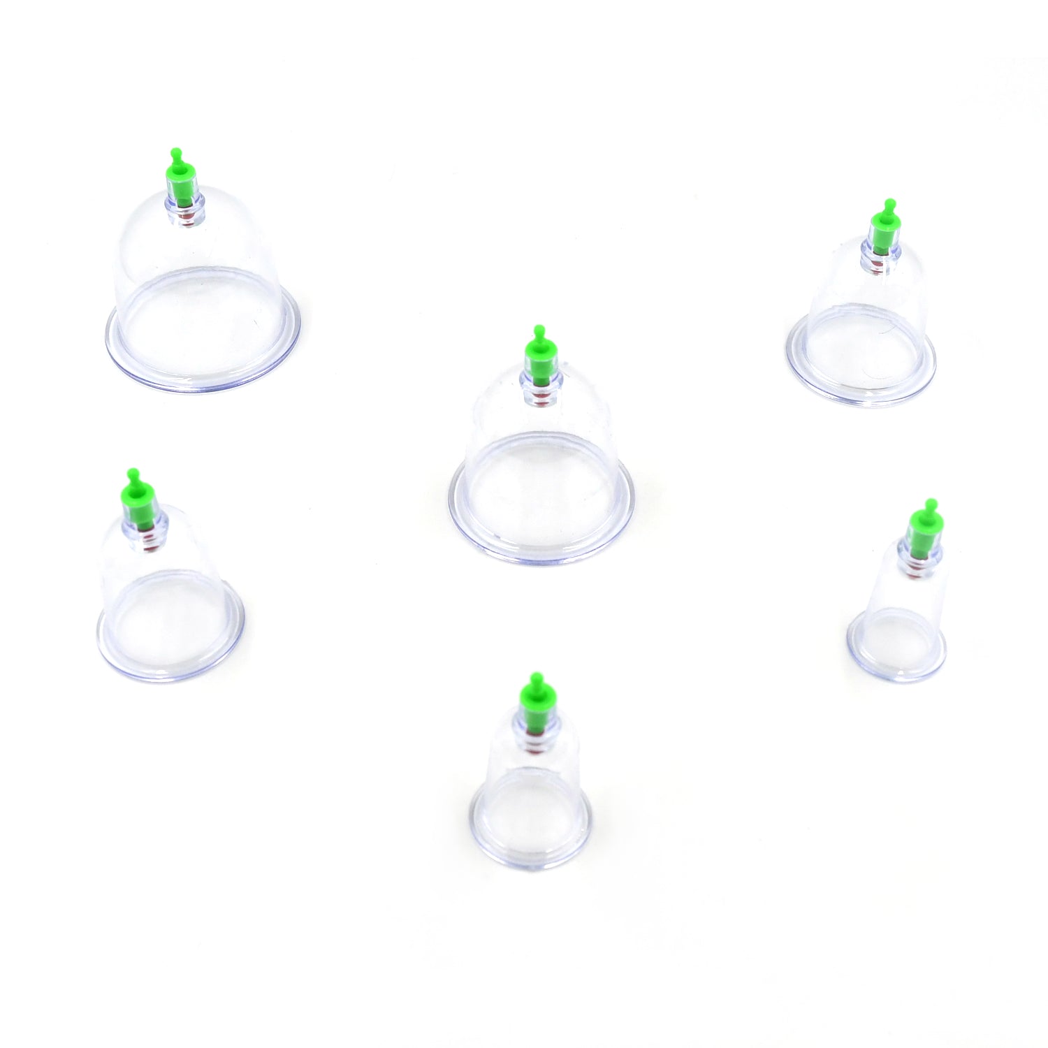 Wukusy 6-piece vacuum cupping set for home therapy, featuring curved suction pumps for relaxation and muscle massage.