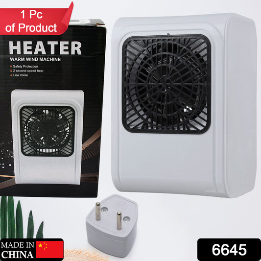 Wukusy Warm Wind Room Heater 220V for office and bedroom, compact home improvement heater with adjustable temperature controls.