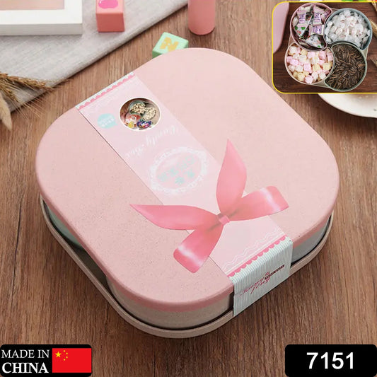 Wukusy large capacity candy and fruit box with divided compartments, space-saving design for living room storage.