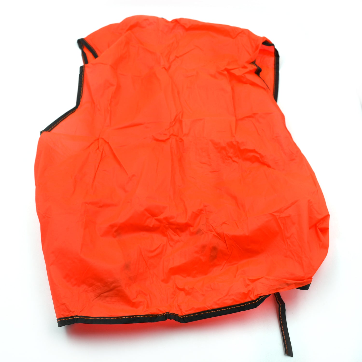 Wukusy economy safety vest, adult soft vinyl high-visibility vest with tie closure for staff and volunteers, outdoor use.